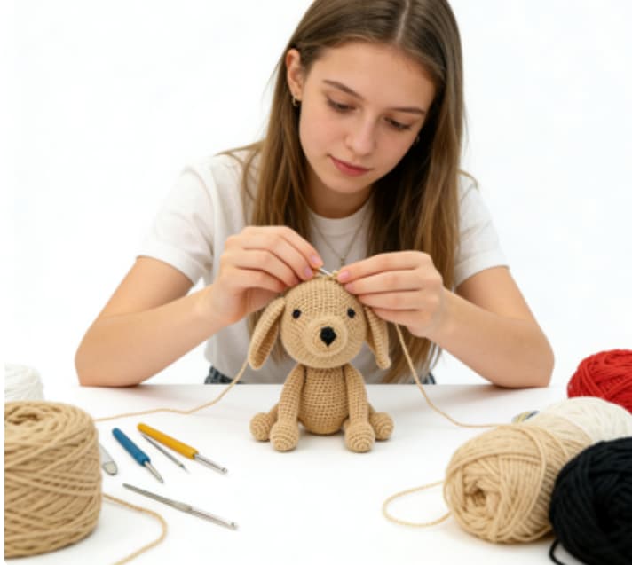 Charlie the Puppy | Floppy Eared Dog Crochet Kit & Plushie