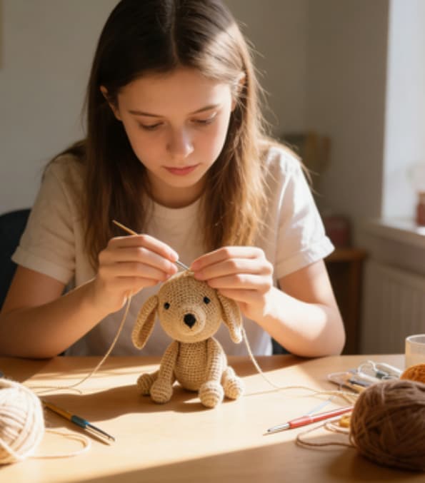 Charlie the Puppy | Floppy Eared Dog Crochet Kit & Plushie