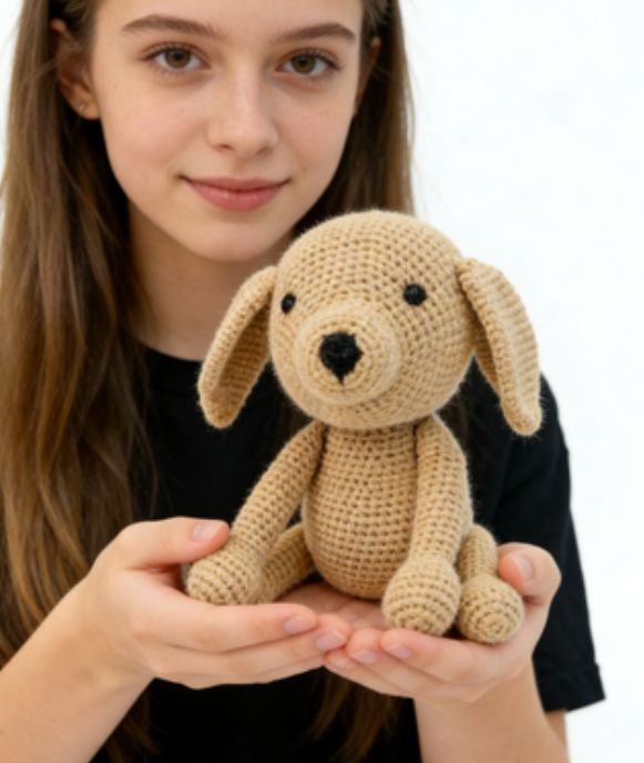 Charlie the Puppy | Floppy Eared Dog Crochet Kit & Plushie