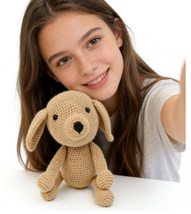 Charlie the Puppy | Floppy Eared Dog Crochet Kit & Plushie