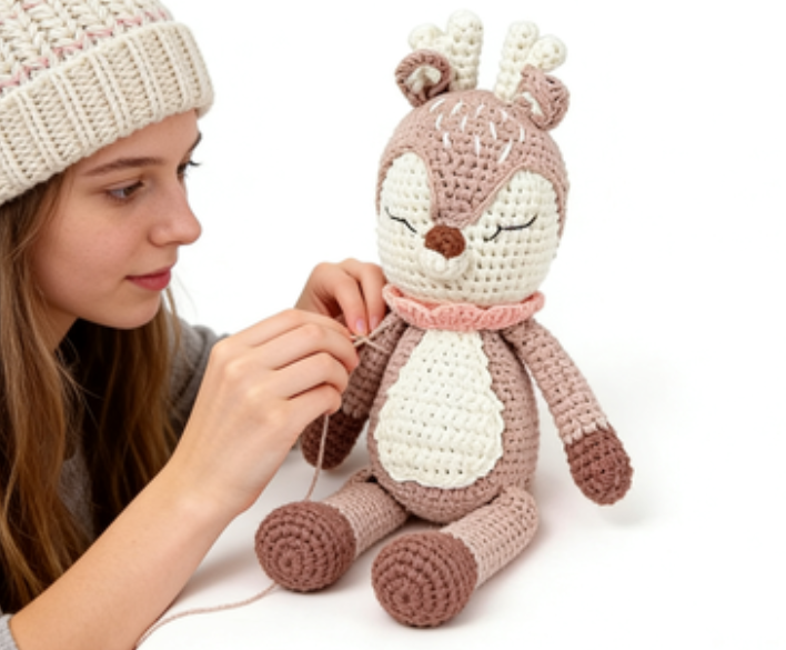 Crochet Fawn Stuffed Animal | Premium Handmade Gift
