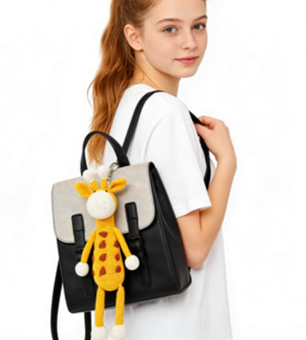 Cute Long-Legged Giraffe Handmade Crochet Plush Doll