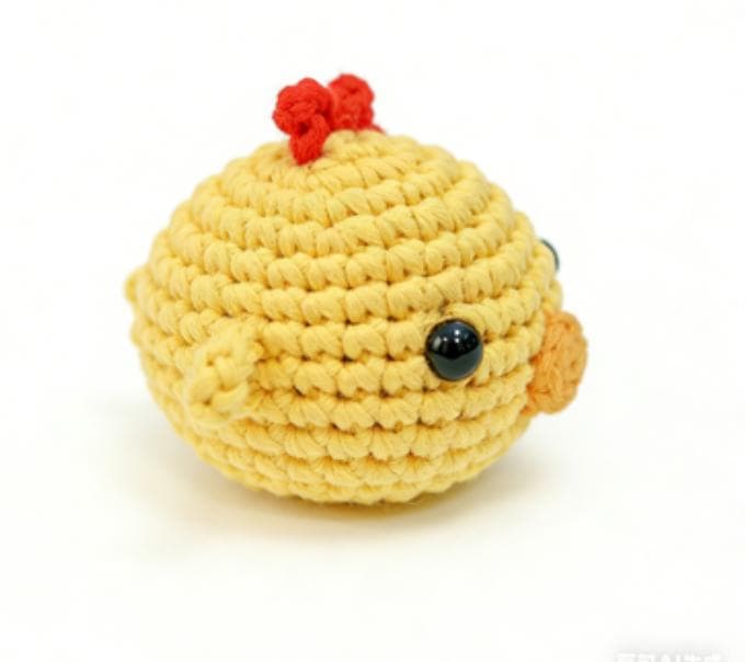 Cute Handmade Crochet Yellow Chick Amigurumi - Mini Toy