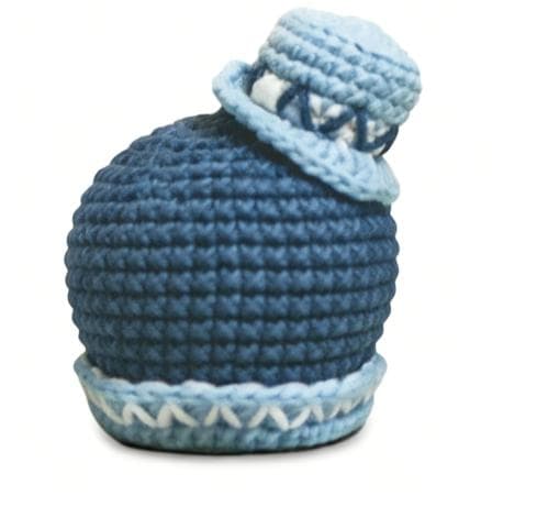 Cute Chubby Blue Penguin Crochet Amigurumi with Hat