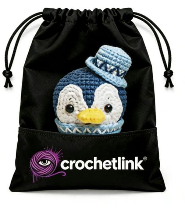 Cute Chubby Blue Penguin Crochet Amigurumi with Hat