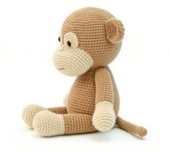 Handmade Crochet Monkey Plush Toy | Artisan Amigurumi