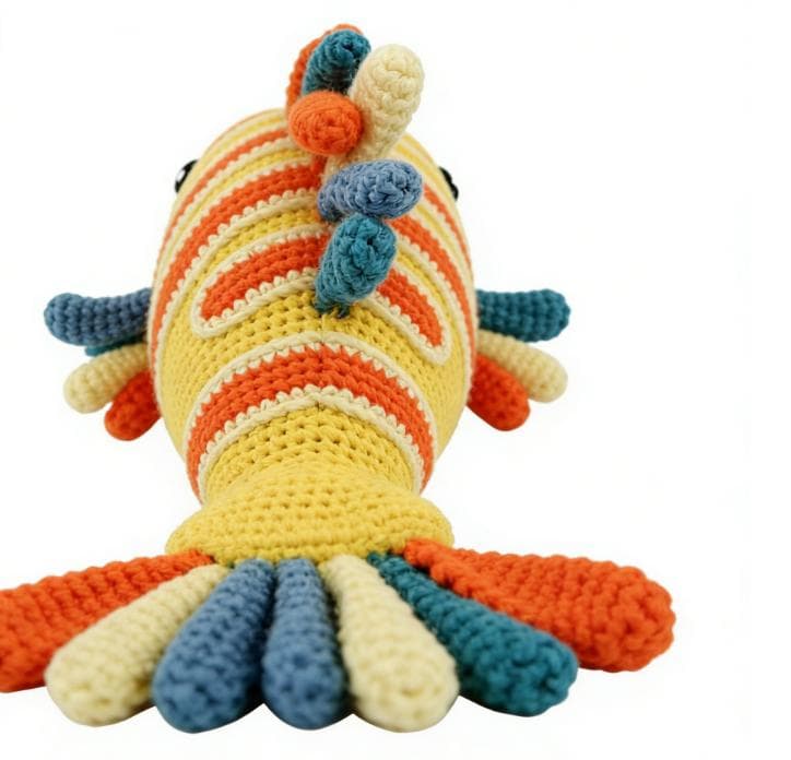 Handmade Crochet Toy | Colorful Fish Sensory Plush