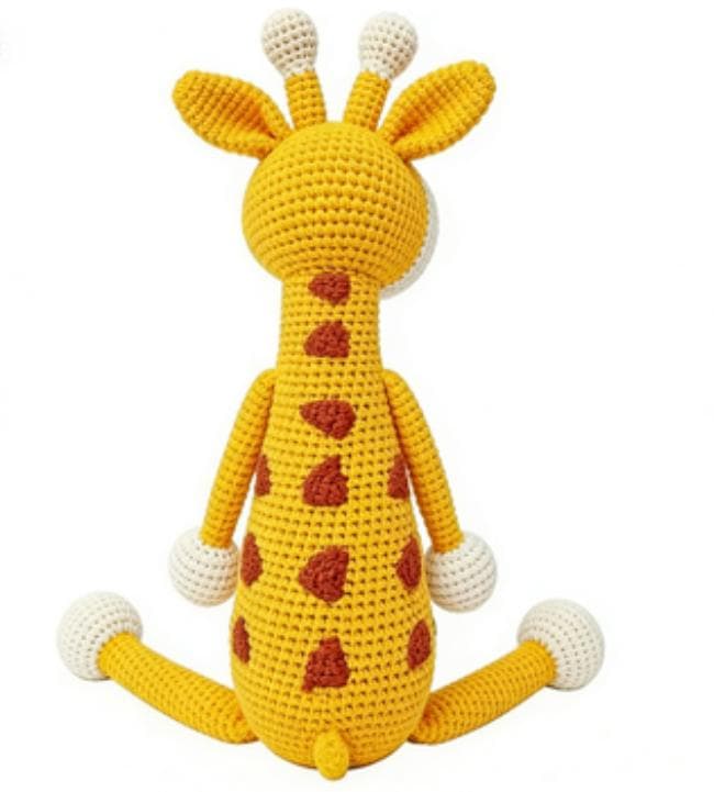 Cute Long-Legged Giraffe Handmade Crochet Plush Doll