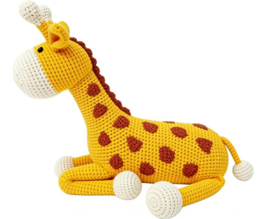 Cute Long-Legged Giraffe Handmade Crochet Plush Doll