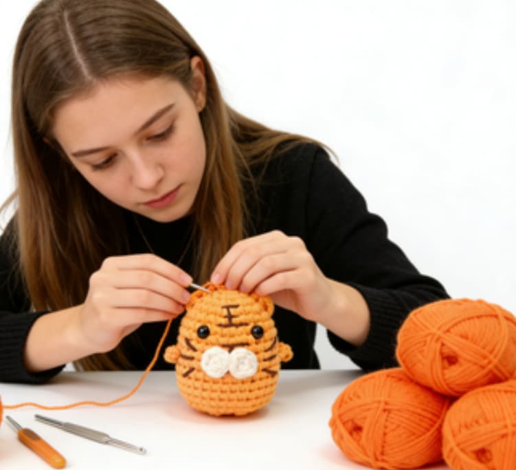 Adorable Chubby Tiger Crochet Amigurumi