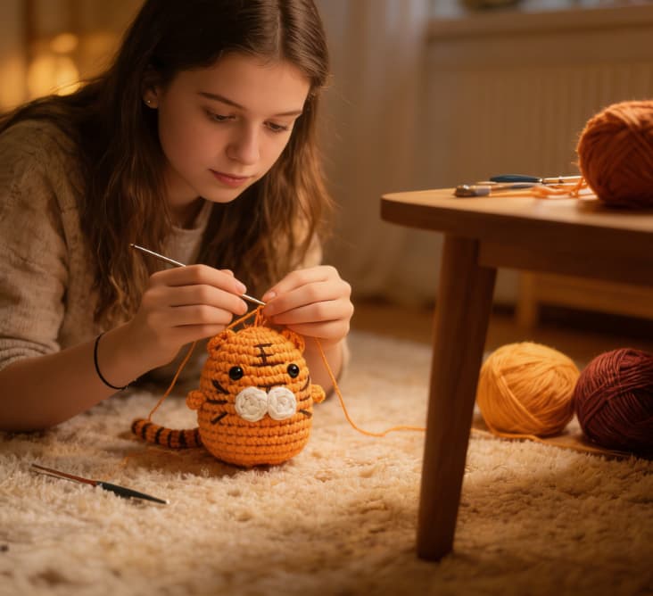 Adorable Chubby Tiger Crochet Amigurumi