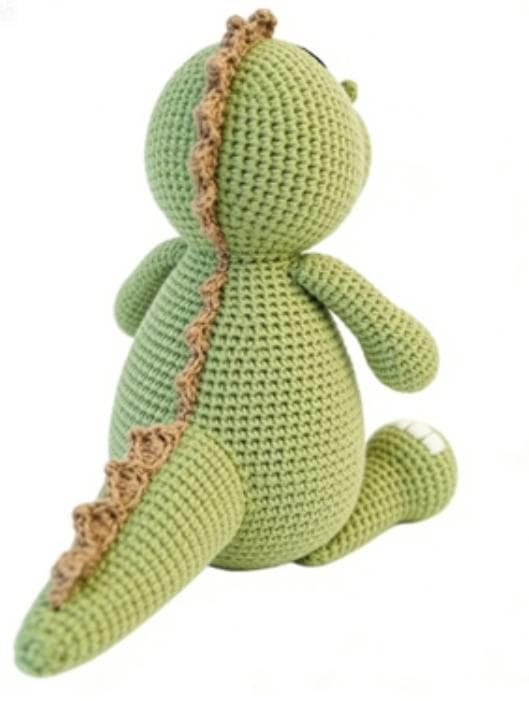 Cute T-Rex Dinosaur Amigurumi Crochet Kit & Finished Plushie