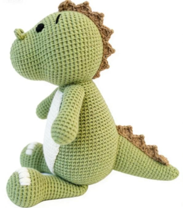 Cute T-Rex Dinosaur Amigurumi Crochet Kit & Finished Plushie
