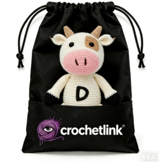 Handmade Crochet Cow Plushie | Soft Amigurumi Farm Toy