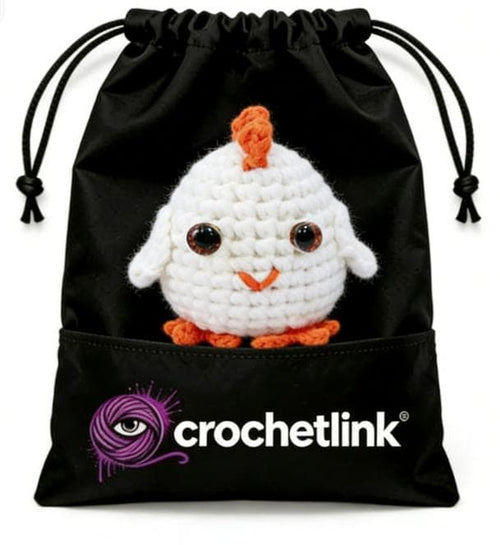 Adorable Chubby White Chicken Crochet Amigurumi Toy